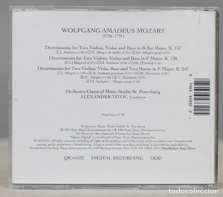 CDs de m&uacute;sica: CD. MOZART. DIVERTIMENTI - Foto 2