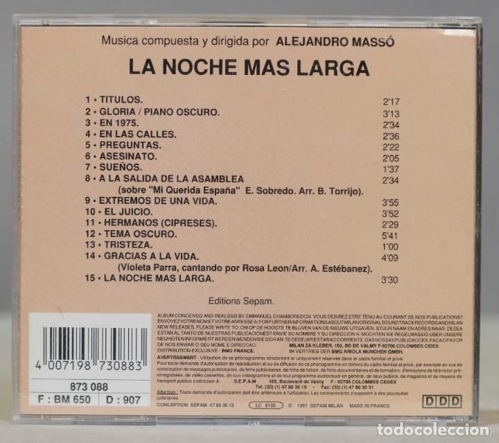 CDs de m&uacute;sica: CD. Alejandro Mass&oacute; &ndash; La Noche Mas Larga - Foto 2
