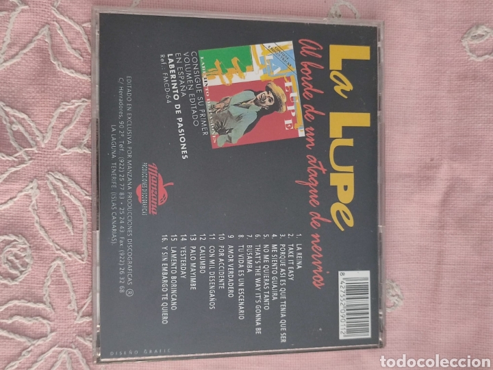 CDs de m&uacute;sica: La Lupe Al borde de un ataque de nervios CD - Foto 2