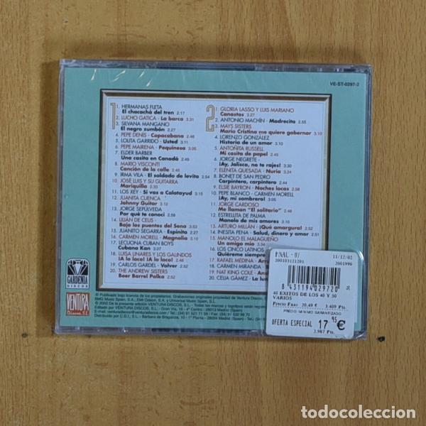 CDs de m&uacute;sica: VARIOS - LOS 40 GRANDES EXITOS DE LOS 40 Y 50 VOL 2 - CD - Foto 2