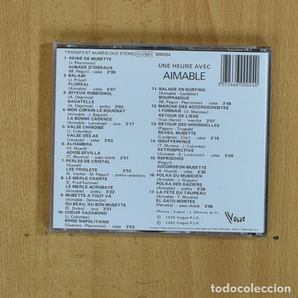 CDs de m&uacute;sica: AIMABLE - UNE HEURE AVEC - CD - Foto 2
