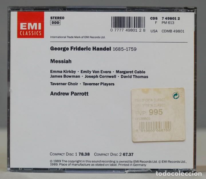 CDs de m&uacute;sica: 2 CD. Messiah. PARROTT. HANDEL - Foto 2