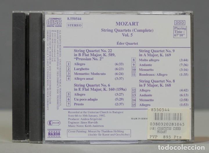 CDs de m&uacute;sica: CD. Mozart, &Eacute;der Quartet &ndash; String Quartets (Complete), Vol. 5 - Foto 2