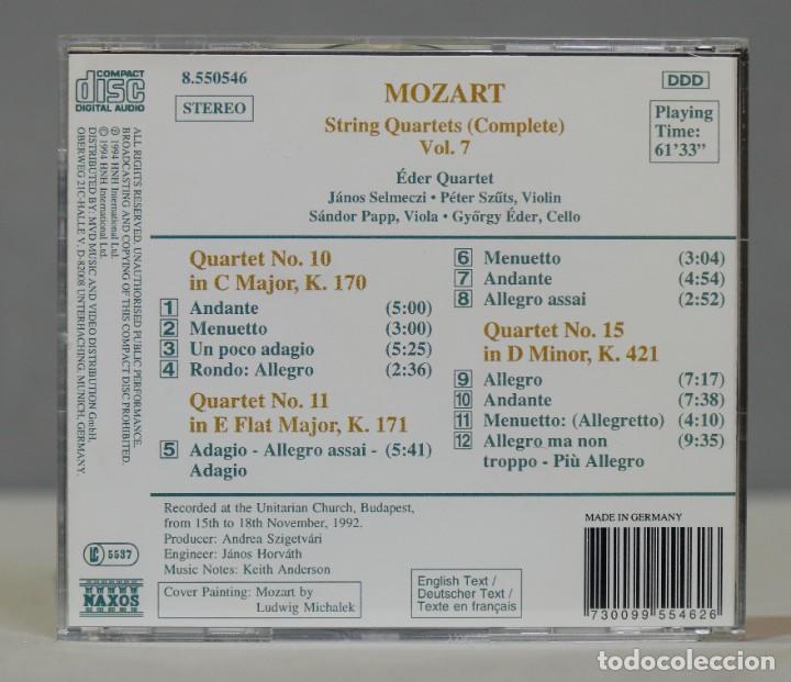 CDs de m&uacute;sica: CD. Mozart, &Eacute;der Quartet &ndash; String Quartets (Complete), Vol. 7 - Foto 2