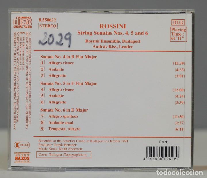 CDs de m&uacute;sica: CD. Rossini Ensemble, Budapest - Rossini &ndash; String Sonatas Nos. 4, 5 And 6 - Foto 2