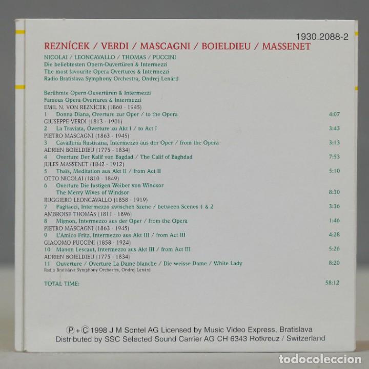 CDs de m&uacute;sica: CD. THE MOST FAVORITE OPERA OVERTURES & INTERMEZZI - Foto 2