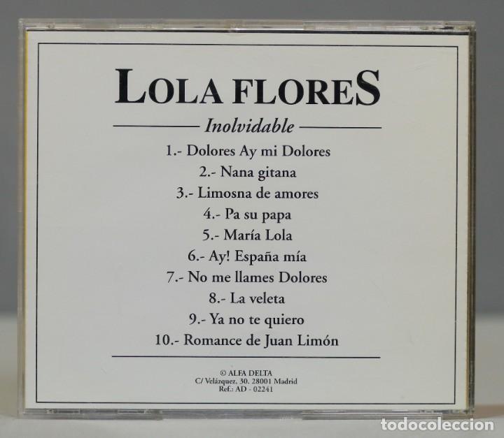 CDs de m&uacute;sica: CD. LOLA FLORES. INOLVIDABLE - Foto 2