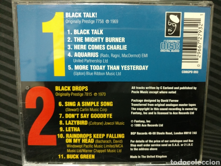 CDs de m&uacute;sica: Charles Earland - Black Talk!/Black Drops (CD) - Foto 2
