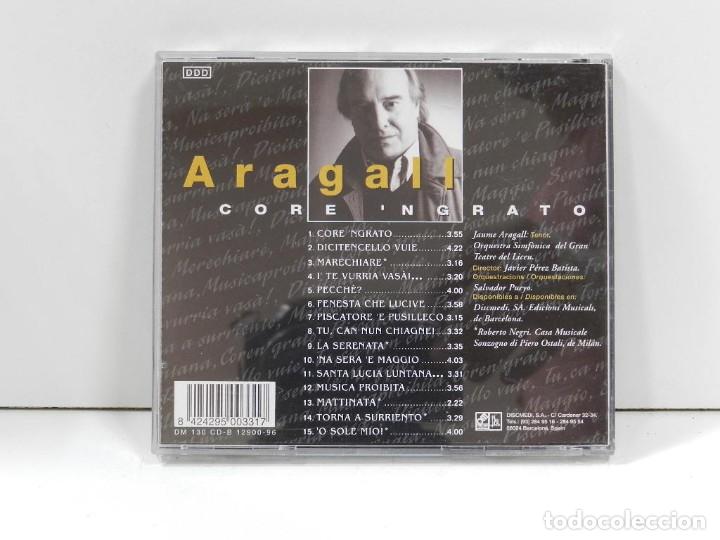 CDs de m&uacute;sica: DISCO CD. Aragall &ndash; Core Ngrato. COMPACT DISC. - Foto 2