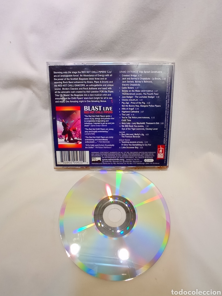 CDs de m&uacute;sica: CD THE RED HOT CHILI PIPERS. BLAST LIVE - Foto 2