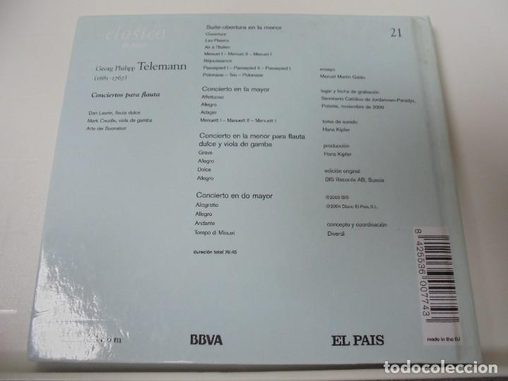 CDs de m&uacute;sica: TELEMANN. CONCIERTOS PARA FLAUTA. COMPACTO. - Foto 2