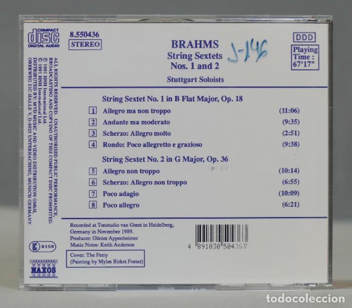CDs de m&uacute;sica: CD. Brahms - Stuttgart Soloists &ndash; String Sextets Nos. 1 And 2 - Foto 2