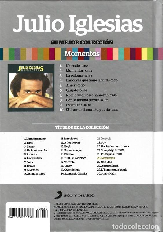 CDs de m&uacute;sica: JULIO IGLESIAS MOMENTOS (LIBRO CD) - Foto 2