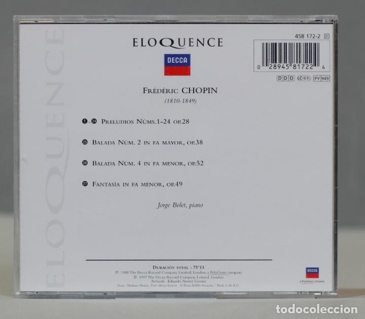 CDs de m&uacute;sica: CD. CHOPIN. PRELUDIOS Y BALADAS. BOLET - Foto 2