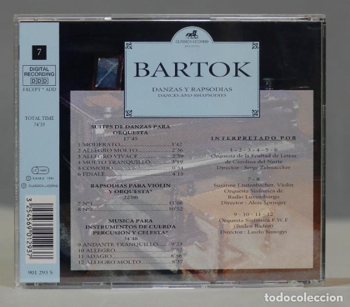 CDs de m&uacute;sica: CD. DANZAS Y RAPSODIAS. BARTOK - Foto 2