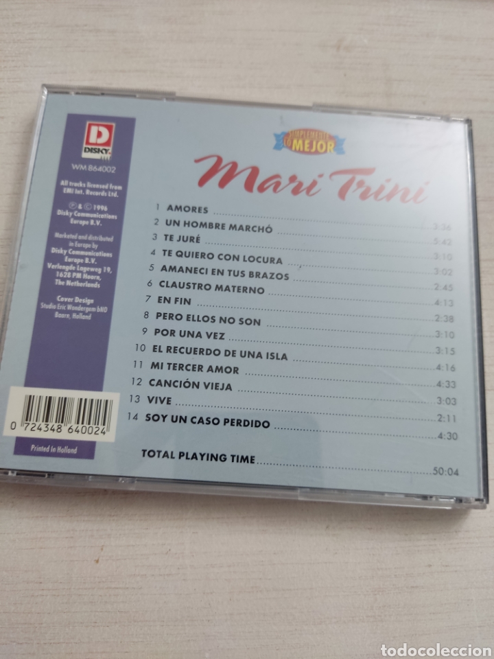 CDs de m&uacute;sica: MARI TRINI cd &rdquo;Simplemente lo mejor&rdquo; - Foto 2
