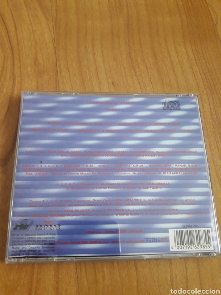 CDs de m&uacute;sica: SERRAT. UTOP&Iacute;A - Foto 2