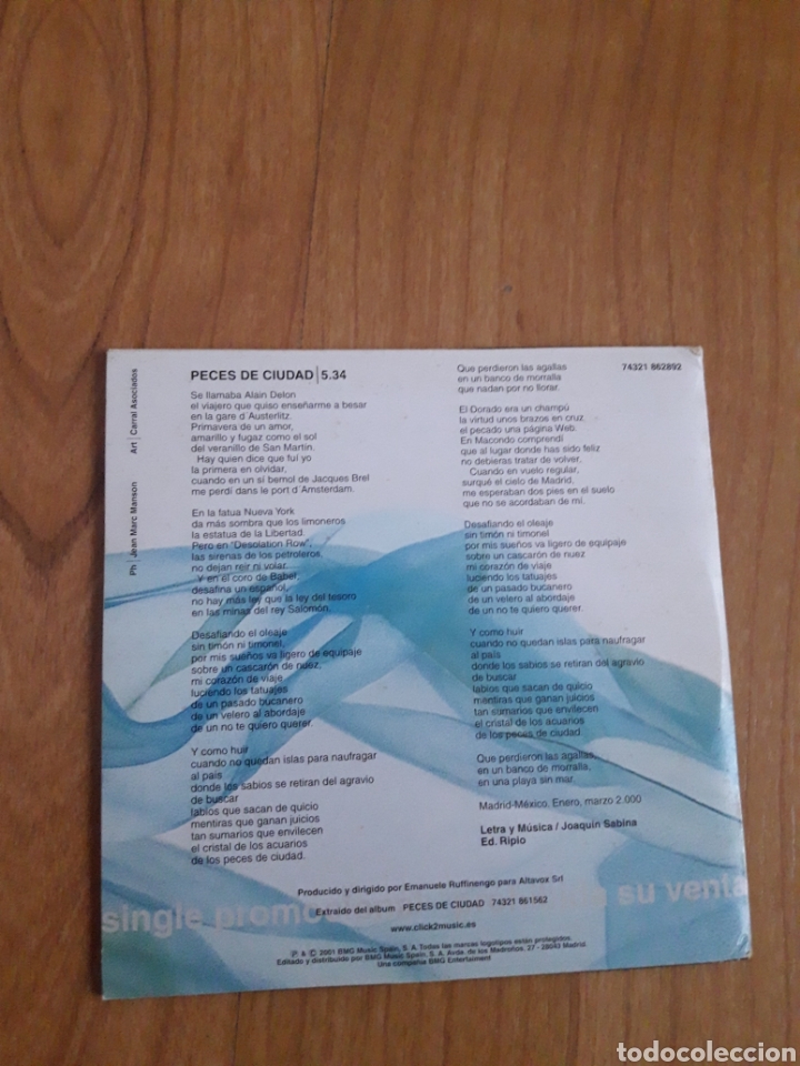CDs de m&uacute;sica: ANA BEL&Eacute;N. PECES DE CIUDAD - Foto 2