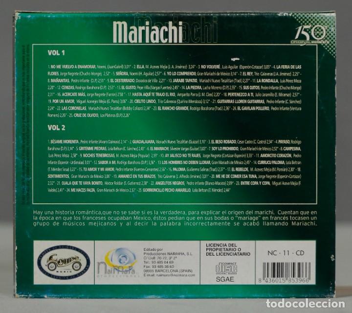 CDs de m&uacute;sica: 2 CD. MARIACHO. 150 ORIGINAL MOMENTS - Foto 2