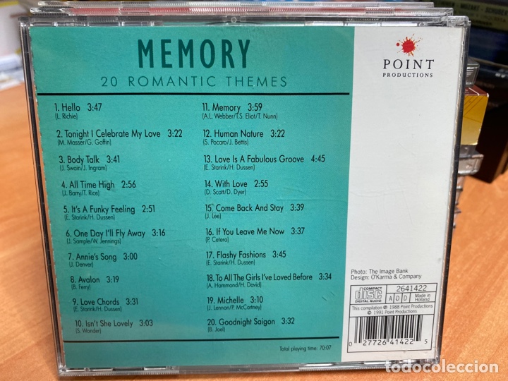 CDs de m&uacute;sica: Memory (20 Romantic Themes) (CD, Comp) - Foto 2