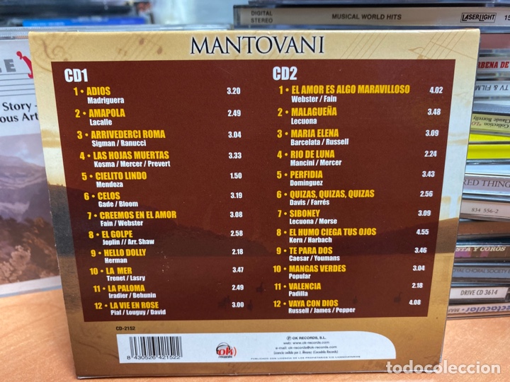 CDs de m&uacute;sica: Mantovani (2xCD, Album) - Foto 2