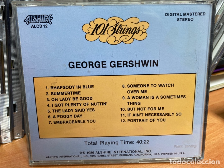 CDs de m&uacute;sica: 101 Strings Orchestra - George Gershwin (CD, Comp) - Foto 2