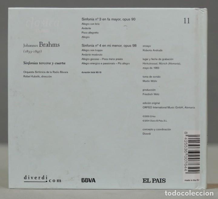 CDs de m&uacute;sica: CD. BRAHMS. SINFONIAS TERCERA Y CUARTA - Foto 2