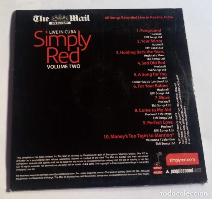 CDs de m&uacute;sica: Simply Red &ndash; Live In Cuba Volume Two - Foto 2