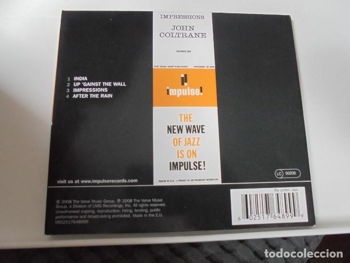 CDs de m&uacute;sica: JOHN COLTRANE. IMPRESSIONS. COMPACTO IMPULSE. - Foto 2