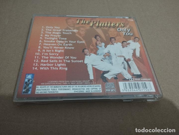 CDs de m&uacute;sica: THE PLATTERS. ONLY YOU (CD) - Foto 3