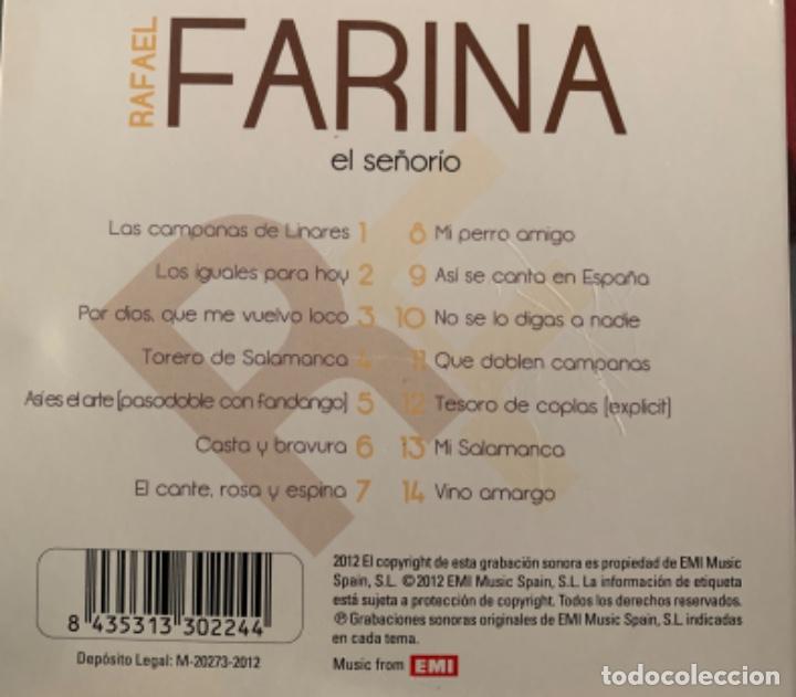 CDs de m&uacute;sica: Rafael Farina El Se&ntilde;or&iacute;o - Foto 2