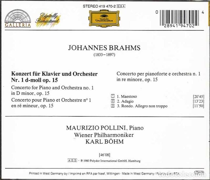 CDs de m&uacute;sica: Brahms - Klavierkonzert Nr. 1. CD - Foto 2