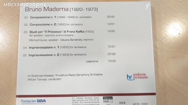 CDs de m&uacute;sica: BRUNO MADERNA: OBRA ORQUESTAL COMPLETA (5 CD) - Foto 3