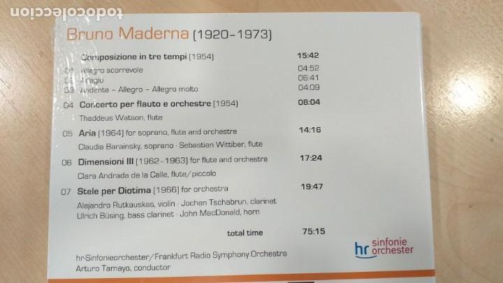 CDs de m&uacute;sica: BRUNO MADERNA: OBRA ORQUESTAL COMPLETA (5 CD) - Foto 6