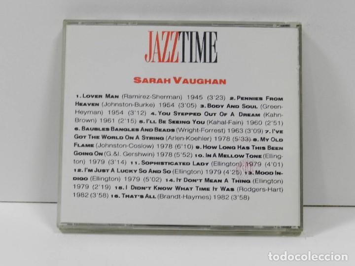 CDs de m&uacute;sica: DISCO CD. Sarah Vaughan &ndash; Jazz Time. COMPACT DISC. - Foto 2