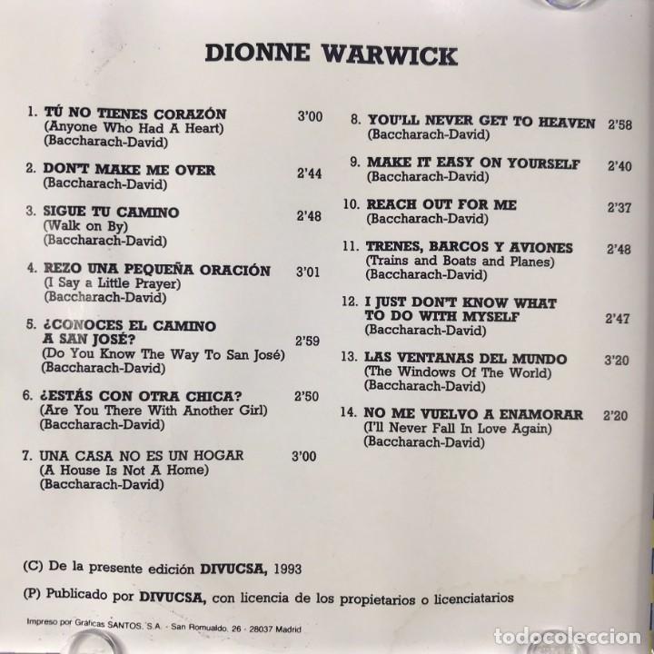 CDs de m&uacute;sica: Dionne Warwick &ndash; Dionne Warwick - CD, Compilation - SPAIN - Foto 2