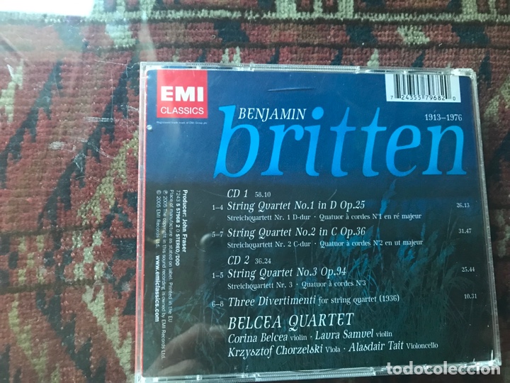 CDs de m&uacute;sica: Benjamin Britten. Belcea Quartet. 2 CD&rsquo;s - Foto 2