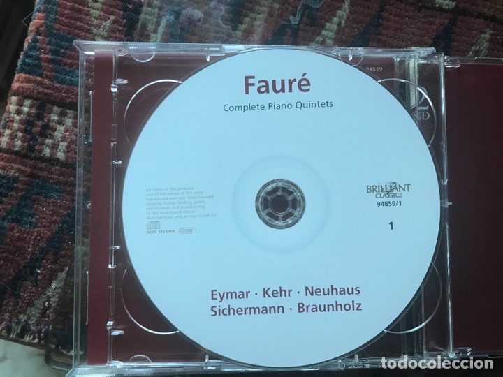 CDs de m&uacute;sica: Faur&eacute; complete piano quartets & quintets. 2 CD&rsquo;s - Foto 3