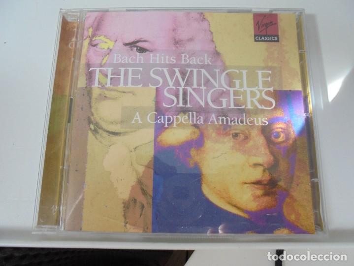Music CDs: BACH HITS BACK. THE SWINGLE SINGERS. A CAPELLA AMADEUS. DOBLE COMPACTO VIRGIN CLASSICS.
