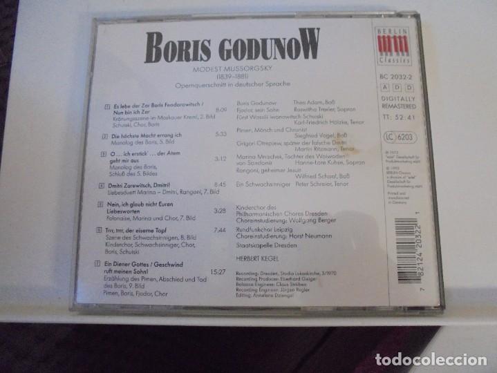 CDs de m&uacute;sica: MODEST MUSSORGSKY. BORIS GODUNOW. COMPACTO BERLIN CLASSICS. - Foto 2