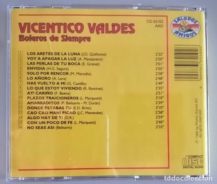 CDs de m&uacute;sica: VICENTICO VALDES - BOLEROS DE SIEMPRE - Foto 2