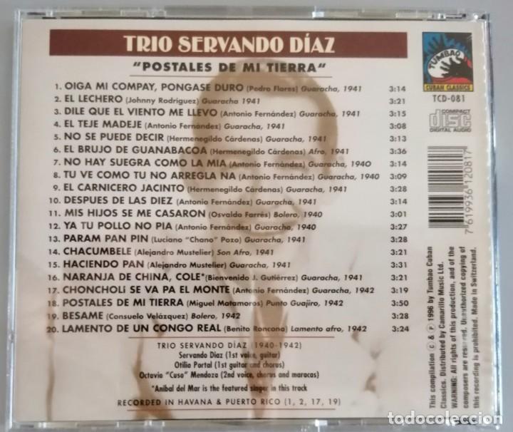CDs de m&uacute;sica: TRIO SERVANDO DIAZ - POSTALES DE MI TIERRA - Foto 2