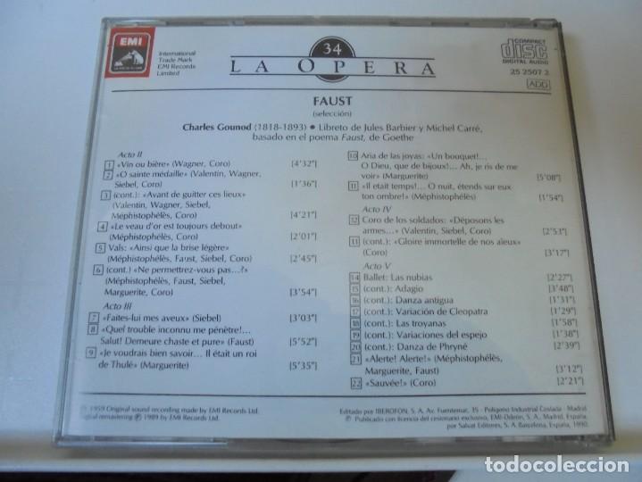 CDs de m&uacute;sica: FAUST. CHARLES GOUNOD. LA OPERA. COMPACTO EMI. - Foto 2