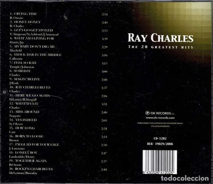 CDs de m&uacute;sica: Ray Charles - The 20 greatest hits. CD - Foto 2
