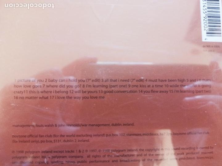 CDs de m&uacute;sica: CD BOYZONE - WHERE WE BELONG (9V) - Foto 2
