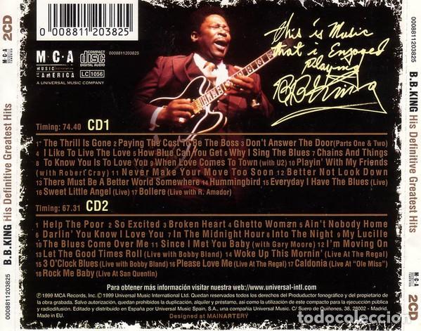 CDs de m&uacute;sica: B.B. King &ndash; His Definitive Greatest Hits - 2 x CD, Compilation - Foto 2