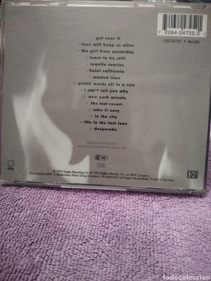 CDs de m&uacute;sica: CD-EAGLES-HELL FREEZES EVER- - Foto 2