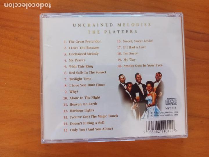 CDs de m&uacute;sica: CD THE PLATTERS - UNCHAINED MELODIES (CT) - Foto 2