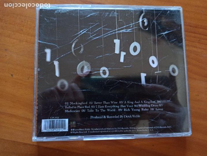 CDs de m&uacute;sica: CD DEREK WEBB - ONE ZERO (ACOSTIC) (EK) - Foto 2