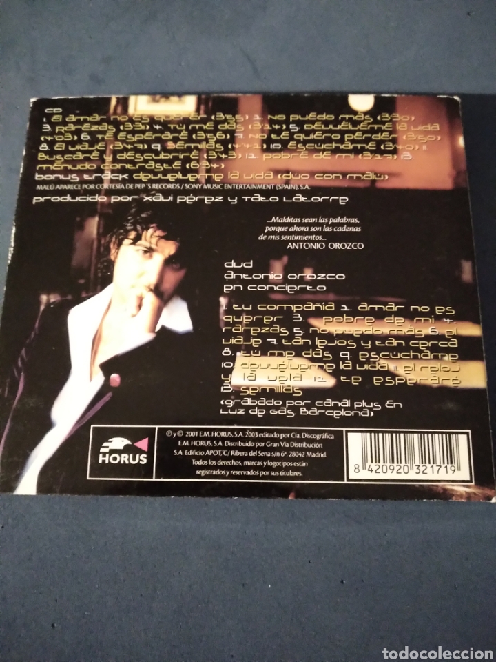 CDs de m&uacute;sica: ANTONIO OROZCO-SEMILLA DEL SILENCIO-DOBLE CD- - Foto 2